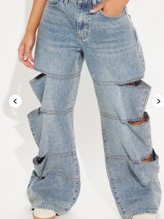 Fashion Nova Denim - Cut Out Straight Leg Jeans